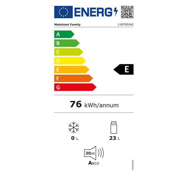 Frigobar termoelettrico Iceberg Glass 24 - porta in vetro - 38 x 38 x 47,5 cm - 24 L - Melchioni