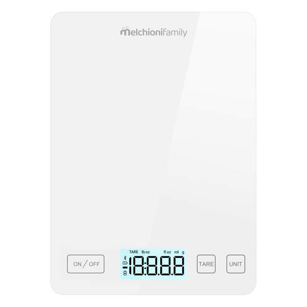 Bilancia da cucina Smarty - con connessione wi-fi - peso massimo 5 kg - bianco - Melchioni family