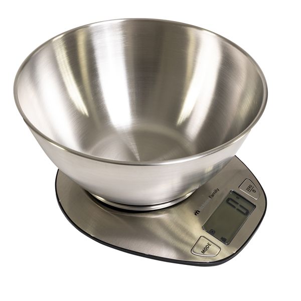 Bilancia da cucina Graal - con ciotola - peso massimo 5 kg - acciaio - Melchioni