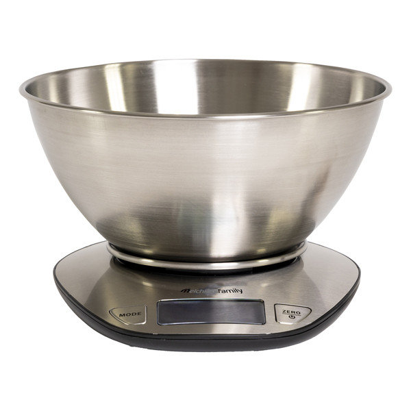 Bilancia da cucina Graal - con ciotola - peso massimo 5 kg - acciaio - Melchioni family