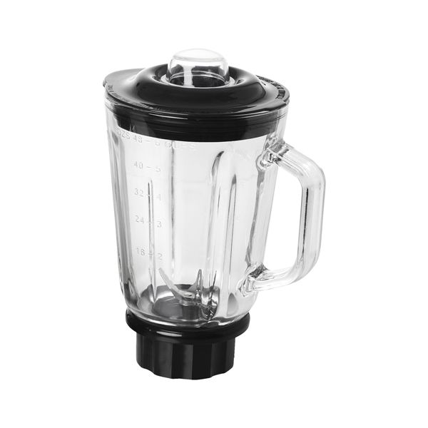 Frullatore Frullo Glass - con bicchiere in vetro - 600 W - nero/argento - Melchioni