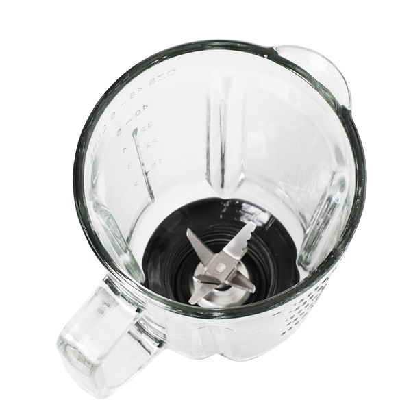 Frullatore Frullo Glass - con bicchiere in vetro - 600 W - nero/argento - Melchioni