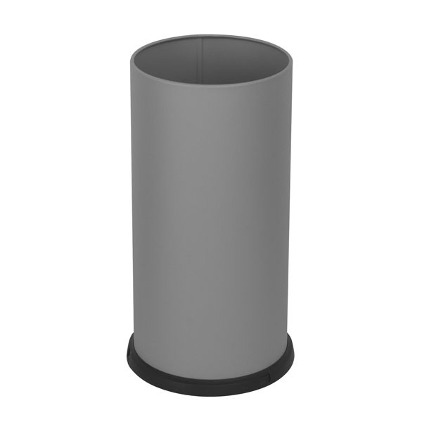 Portaombrelli Steel - con vaschetta interna - diametro 24 cm - H 49 cm - 22 L - acciaio - grigio - Stilcasa