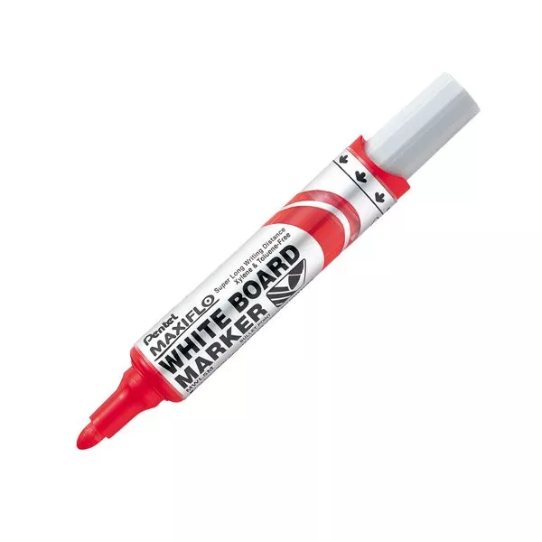 Marcatore per lavagne MaxiFlo - punta conica 6 mm - rosso - Pentel