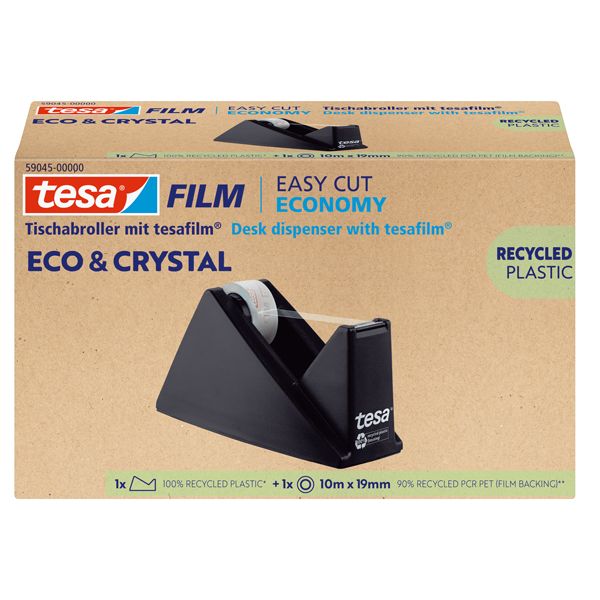 Dispenser easy cut Ecocrystal + 1rt19mm x 10m TesaFilm
