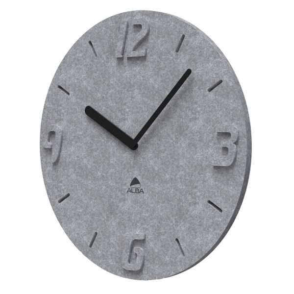 Orologio da parete effetto 3D - raggio 55 cm - PET - grigio - Alba