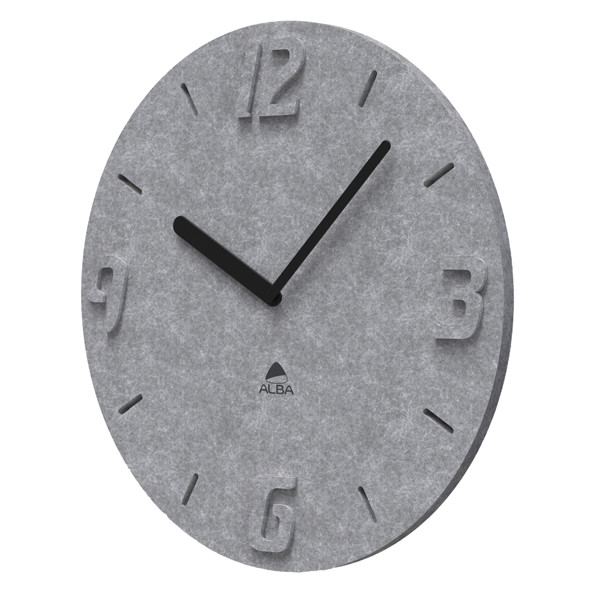 Orologio da parete effetto 3D - diametro 30 cm - PET - grigio - Alba