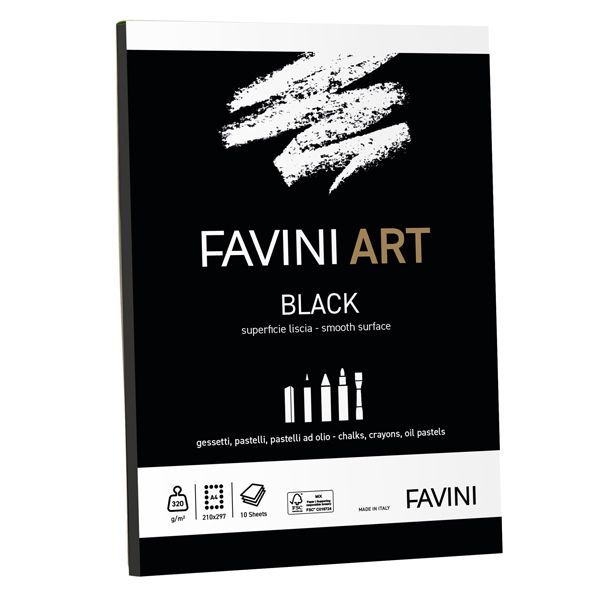 Album collato Black Favini Art 10fg 320gr A4