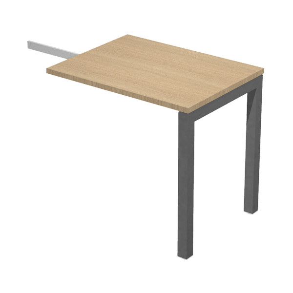 Allungo reversibile dx/sx Agorà - 80x60cm - Rovere - Gamba antracite