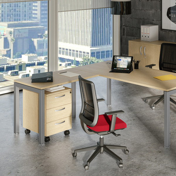 Allungo reversibile dx/sx Agor&agrave; - 80x60cm - Rovere - Gamba antracite