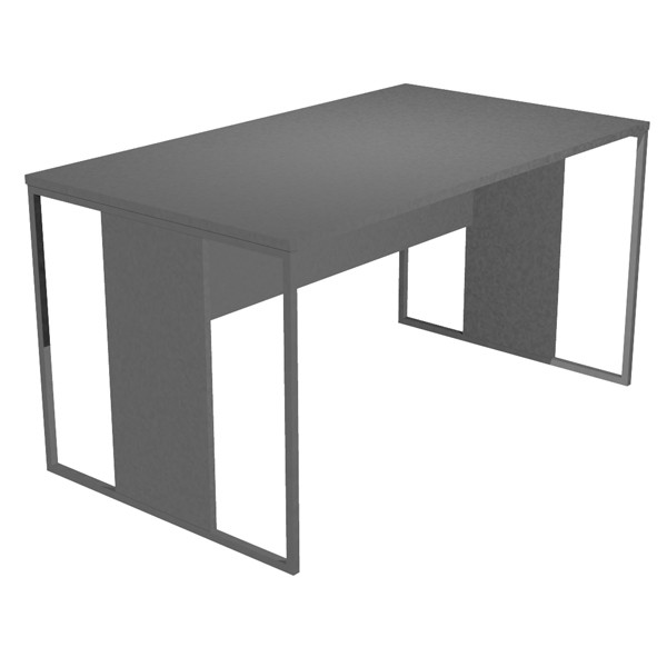 Scrivania singola Essence - 140 x 80 cm - Antracite - Gamba antracite