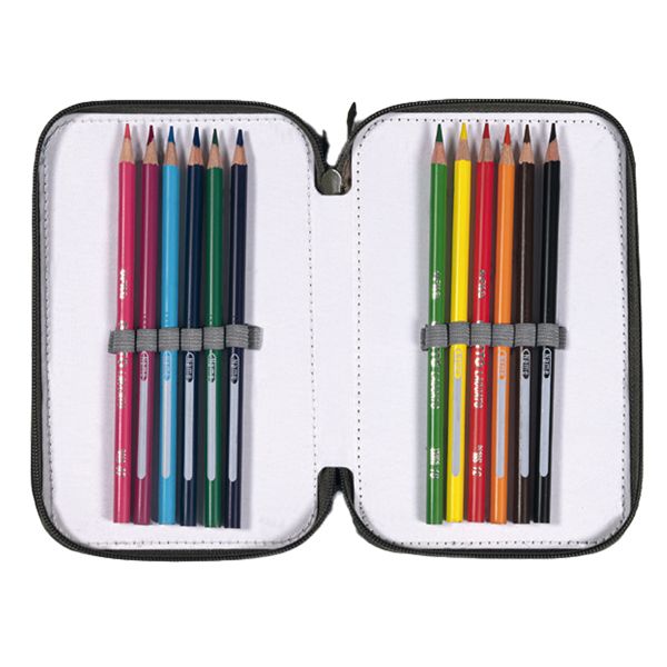 Astuccio 3 zip 13x20x7.5cm fantasie assortite Colorosa