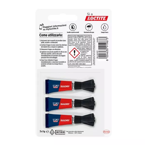 Loctite Super Attak Mini dosi liquido 3x1g