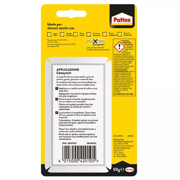 Colla universale Pattex Repair 100 colla - 50 gr - trasparente - Pattex