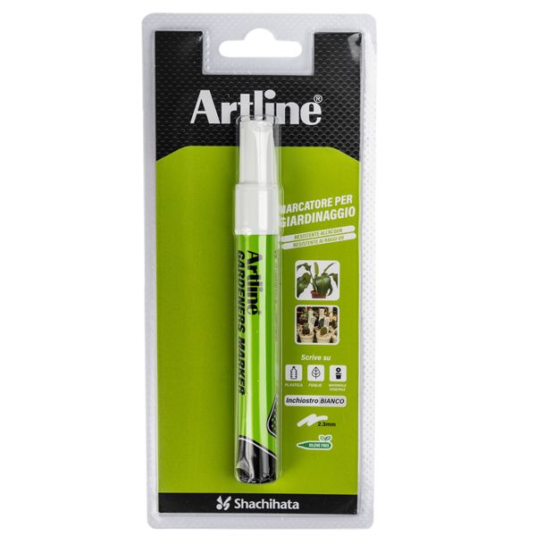 Marcatore permanente speciale giardinaggio Artline punta 2,3mm tonda bianco