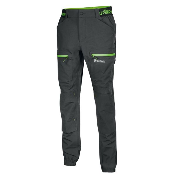 Pantalone da lavoro Horizon - taglia M - nero/verde - U-Power