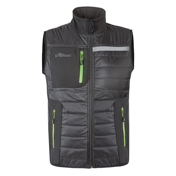 Gilet Wall - taglia L - PL - grigio/verde - U-Power