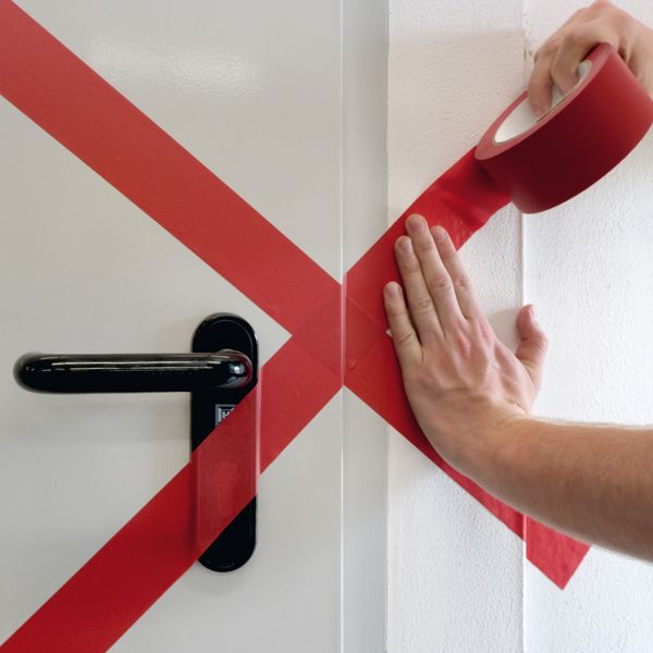Nastro adesivo per marcatura 50mmx33m rosso DURALINE BASIC 50/016