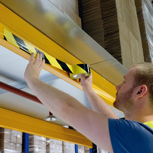 Nastro adesivo per marcatura 50mmx33m giallo/nero DURALINE BASIC 50/016