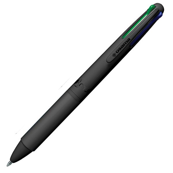Penna a sfera 4 Multi Urban - punta 1,00 mm - 4 colori - all black - Osama