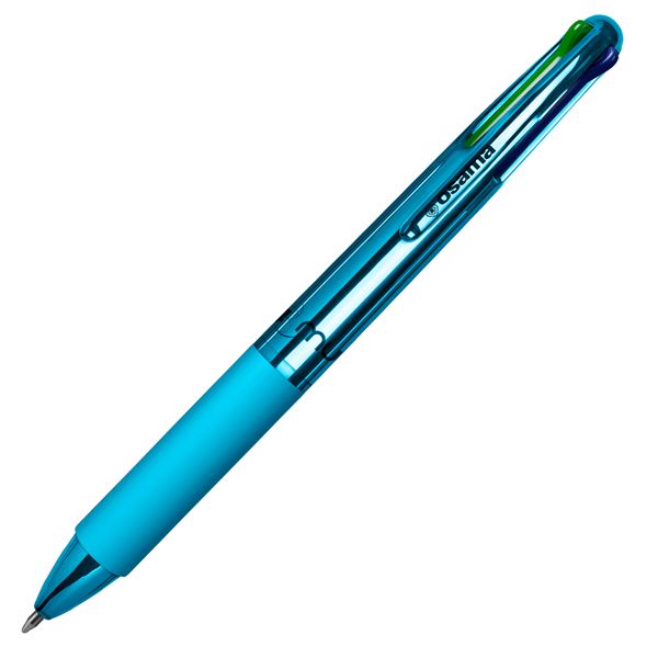 Penna a sfera 4 Multi Chrome - punta 1,00 mm - 4 colori - sky - Osama