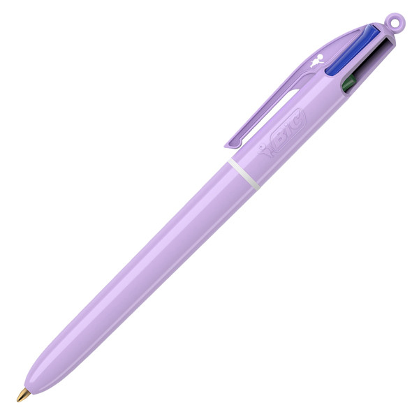 Penna a sfera scatto multifunzione 4 Colours Pastel - punta 1,0 mm - colori assortiti - Bic - conf. 12 pezzi