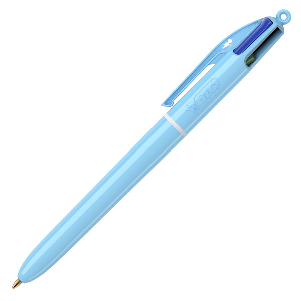Penna a sfera scatto multifunzione 4 Colours Pastel - punta 1,0 mm - colori assortiti - Bic - conf. 12 pezzi