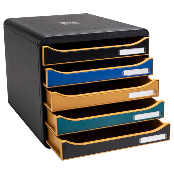 Cassettiera Big Box Plus NeoDeco - 5 cassetti - 34,7 x 27,8 x 26,7 cm - multicolore - Exacompta