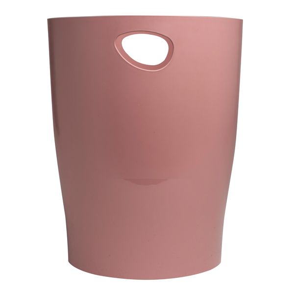 Cestino gettacarte Ecobin Skandi - altezza 33,5 cm - diametro 26 cm - 15 L - rosa antico - Exacompta