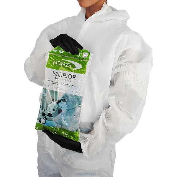 Tuta monouso Warrior - taglia XXL - SMS - bianco - Worker