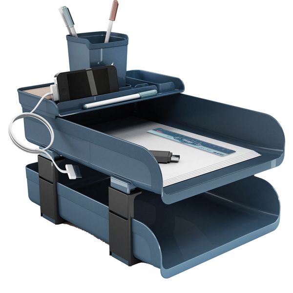 Set scrivania Vintage Sugar - 5 accessori - azzurro - Arda