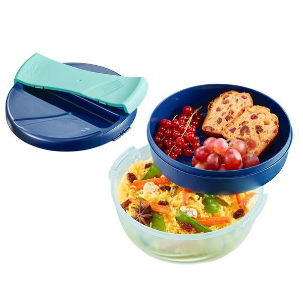 Lunch Bowl Origins - 3 scompartimenti - 19,5 x 18,5 x 9,2 cm - 1,4 L - blu - Maped