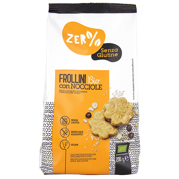 Frollini - con nocciole - 200 gr - Zer%glutine