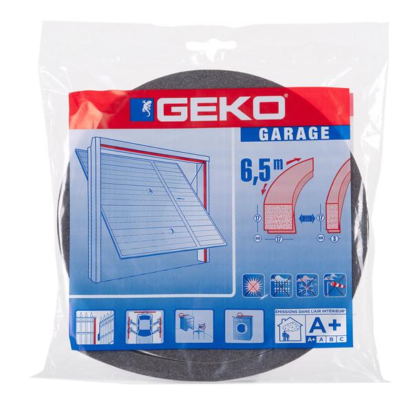 Guarnizione adesiva per isolamento garage - 17 mm x 6,5 m - resina - antracite - Geko