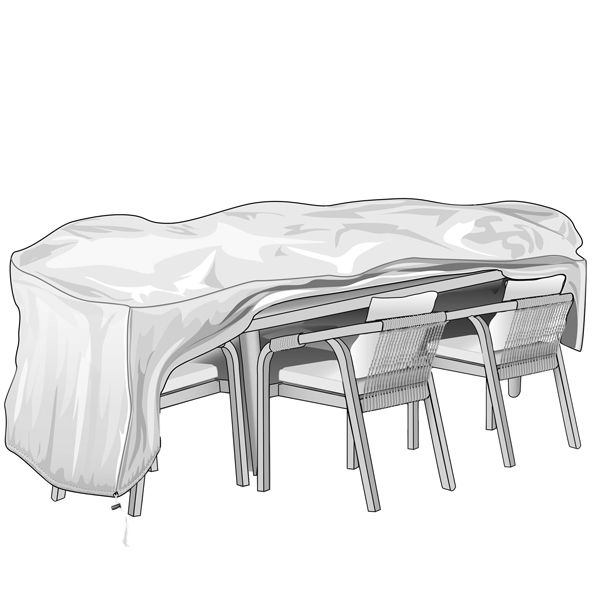 Telo di copertura Special - per tavolo e sedie - 110 x 180 x 80 cm - PU - Verdemax