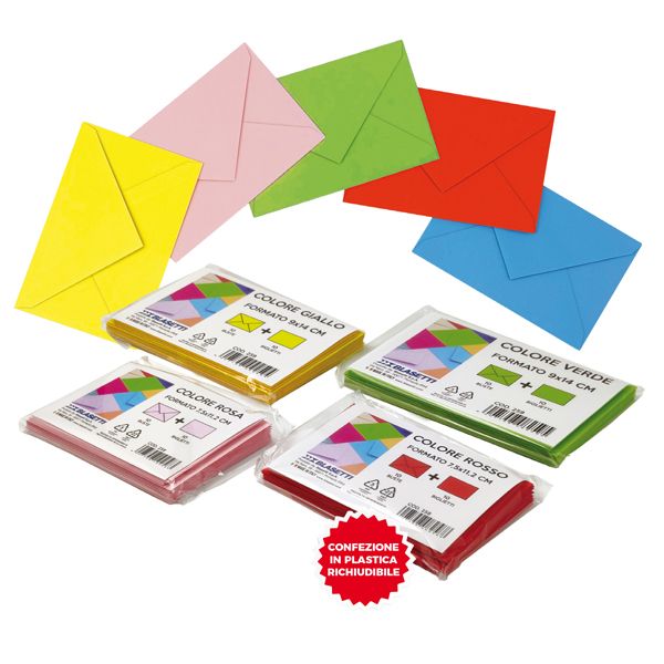 Expo 50conf. da 10 buste e biglietti formati e colori assortiti Blasetti