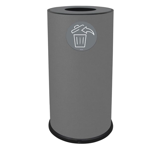 Contenitore tondo 1 scomparto 70L in acciaio grigio Stilcasa