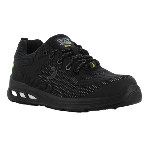 Calzatura bassa da lavoro Ecofitz S1P LOW - maglia riciclata - numero 40 - nero - Safety Jogger