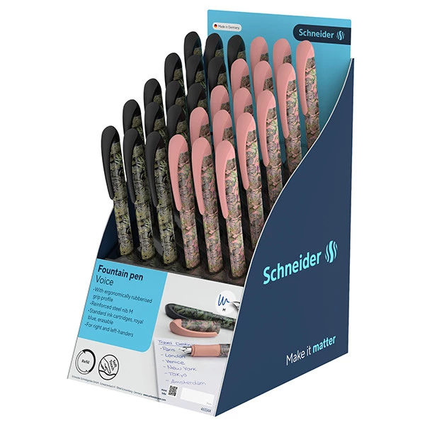 Penna stilografica Voice - fantasie assortite - punta M - Schneider