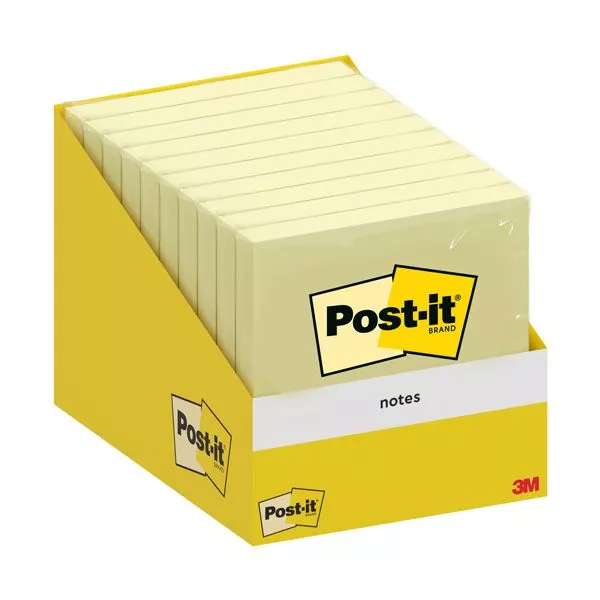 Blocco foglietti Post it - 76 x 76 mm - giallo canary - 100 fogli - Post it - conf. 10 blocchi