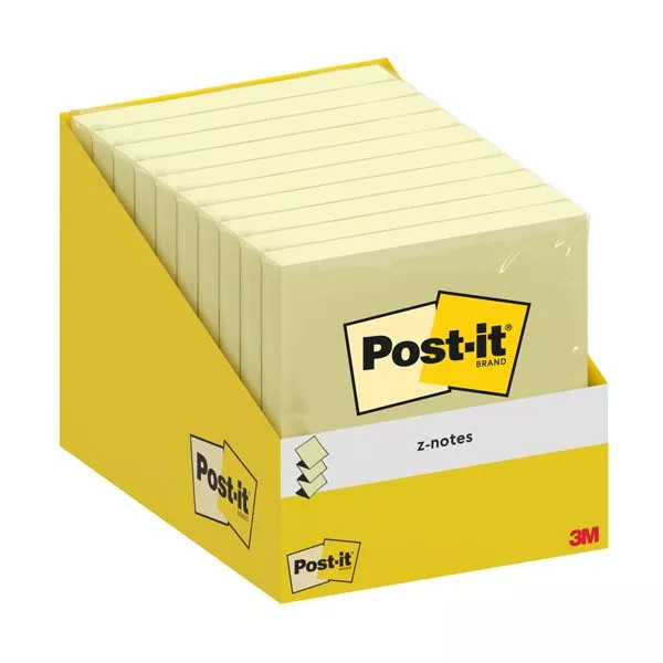 Blocco foglietti Post it Z-Notes - 76 x 76 mm - giallo canary - 100 fogli - Post it - conf. 10 blocchi