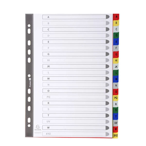 Separatore alfabetico A-Z a 20 TACCHE PPL colorato A4 94E Exacompta