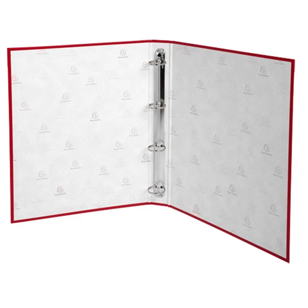 Raccoglitore foderato polipropilene 4 anelli 30mm A4 rosso 51375E Exacompta