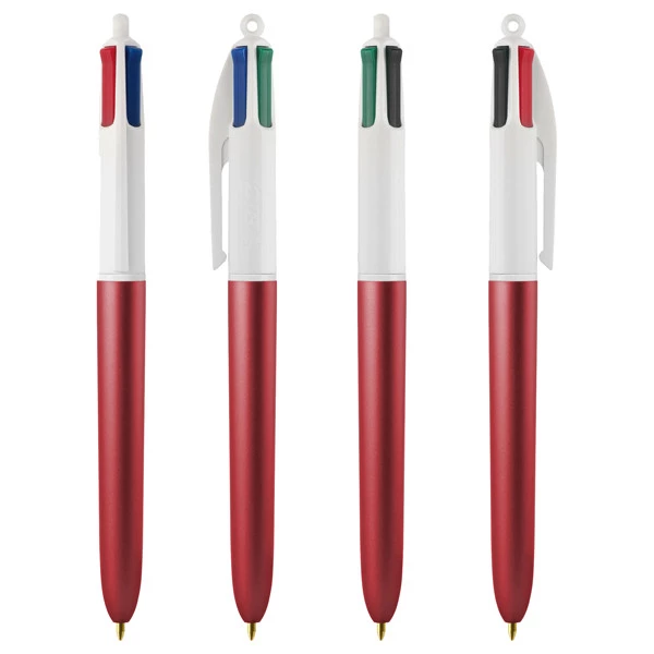 Penna sfera scatto multifunzione 4 Colors GlacE' - punta 1,0 mm - colori assortiti - Bic - expo 40 pezzi