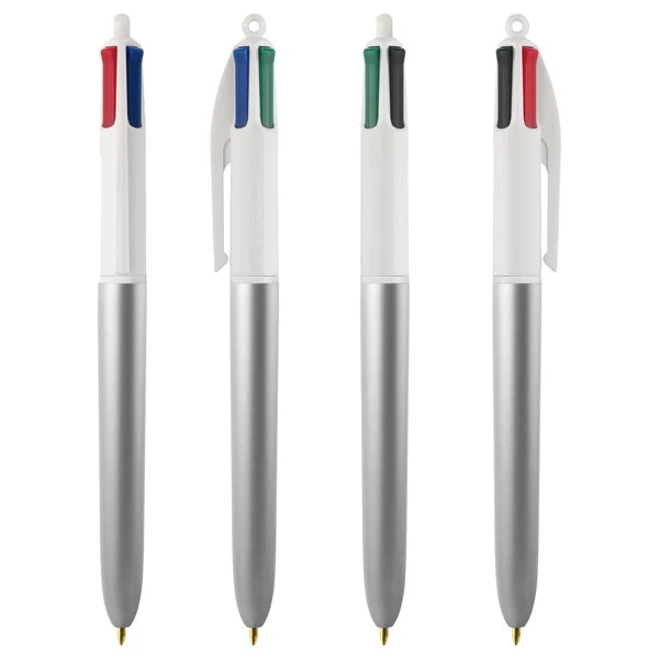 Penna sfera scatto multifunzione 4 Colors GlacE' - punta 1,0 mm - colori assortiti - Bic - expo 40 pezzi