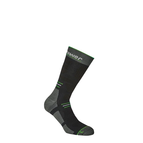 Calze corte tecniche Blow - taglia L (44-47) - nero/verde fluo - U-Power - conf. 2 paia