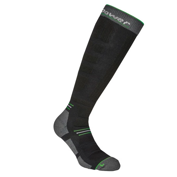 Calze lunghe tecniche Zenith - taglia M (40-43) - nero/verde fluo - U-Power - conf. 2 paia