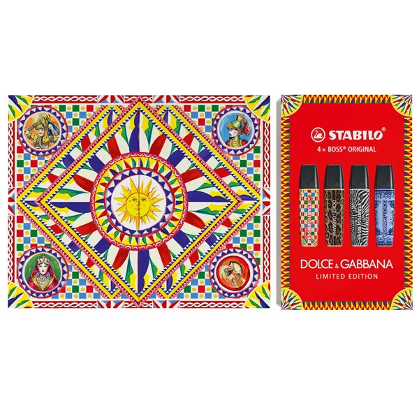 Stabilo Boss Original per Dolce&Gabbana - colori assortiti – Edizione Limitata - Stabilo - expo da banco con 6 cofanetti