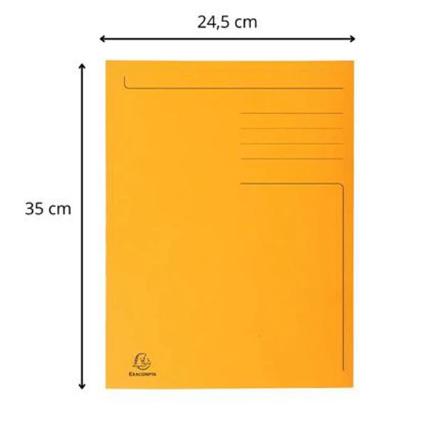 Cartella Forever - 3 lembi - 24 x 32 cm - arancione - Exacompta