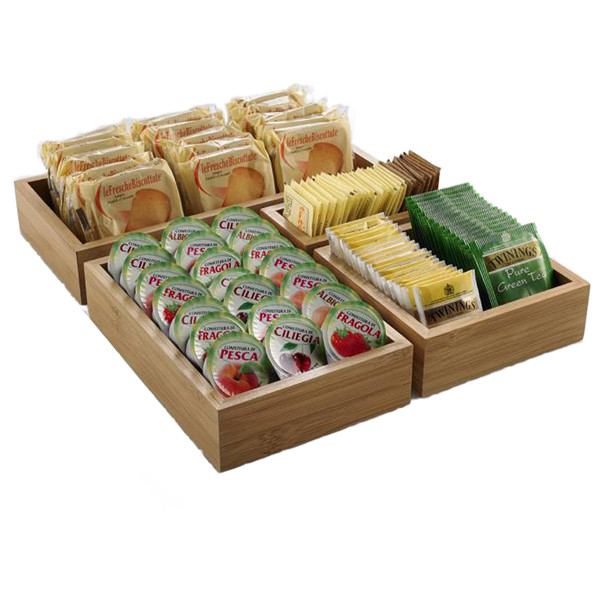 Contenitore buffet - 15,3 x 22,9 x 5 cm - bamboo - naturale - Leone